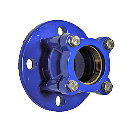 Адаптер для ПЭ, ПВХ труб чугунный фланцевый, PN16, Ду 50/63