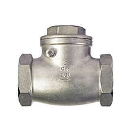 Зворотній клапан муфтовий нержавіючий поворотний, PN16, Ду15