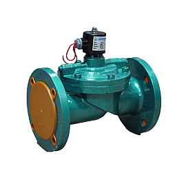 Электромагнитный клапан фланцевый чугунный косвенного действия нормально закрытый, NBR, PN10, Ду65