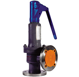 Предохранительный клапан фланцевый стальной пружинный угловой полноподъемный, PN16, Ду 20/25