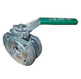 Кран кульовий фланцевий нержавіючий з площадкою під привод, PN16, Ду 15