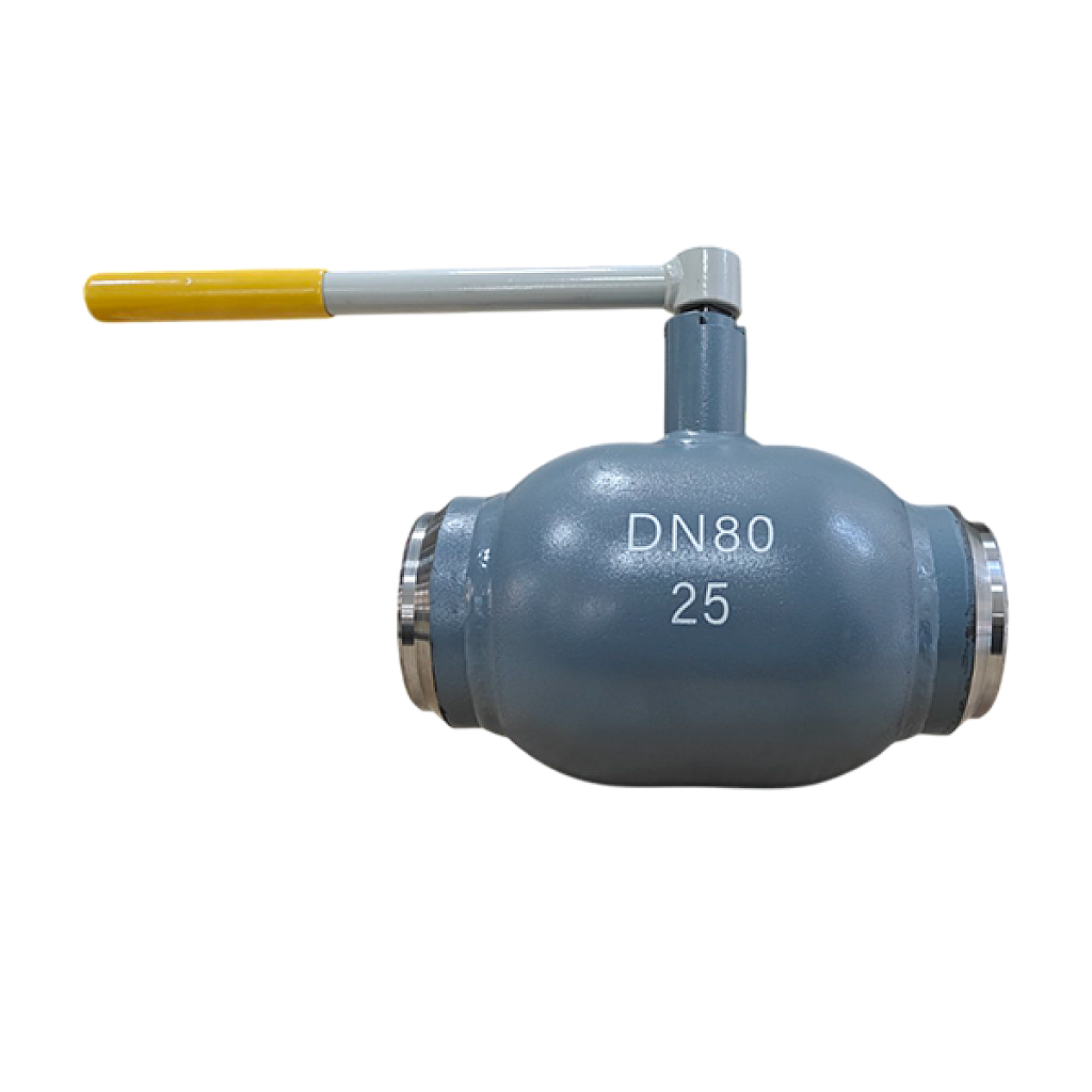 Кран шаровой полнопроходой стальной приварной, PN25, Ду80