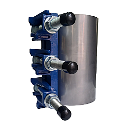 Хомут нержавеющий ремонтный для труб, Ду 59-67, L200