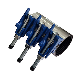 Хомут нержавеющий ремонтный для труб, Ду 59-67, L200