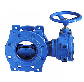 Затвор дисковый поворотный фланцевый чугунный, диск-чугун, EPDM, PN10, Ду 300