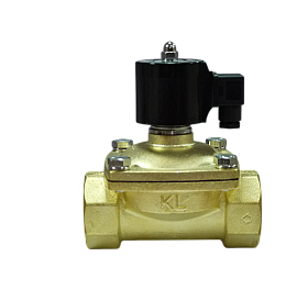 Электромагнитный клапан муфтовый латунный нормально закрытый, АС220В, PN10, Ду 15