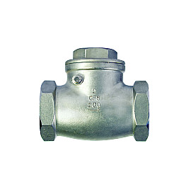 Обратный клапан муфтовый нержавеющий поворотный, PN16, Ду15