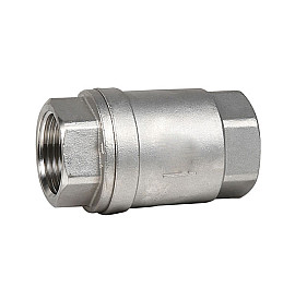 Обратный клапан муфтовый нержавеющий подпружиненный, PN16, Ду 15