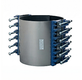 Хомут нержавеющий ремонтный усиленный для труб, Ду 295-315, L300